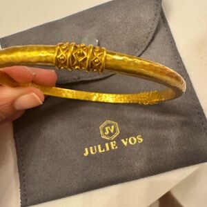 Julie Vos Gold Textured Bangle